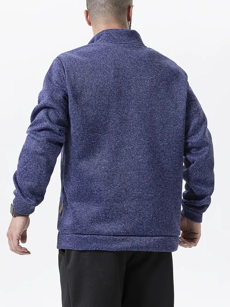 Men's Hoodies Quarter Zip Up Sweaters Slim Fit Lightweight Mock Neck Pullover Casual Half Turtleneck Knitted Outdoor Streetwear