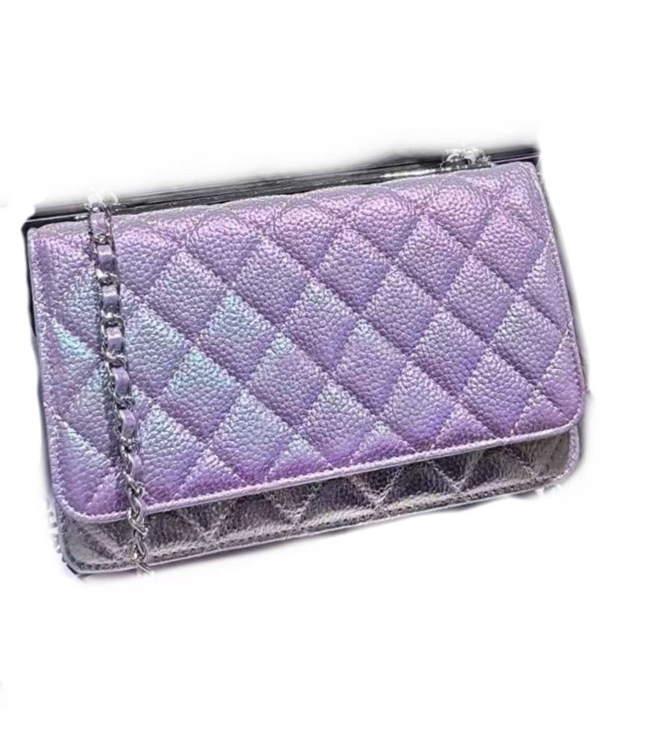 Designer women's chain bag luxury women's laser shoulder bag high-quality crossbody flip bag