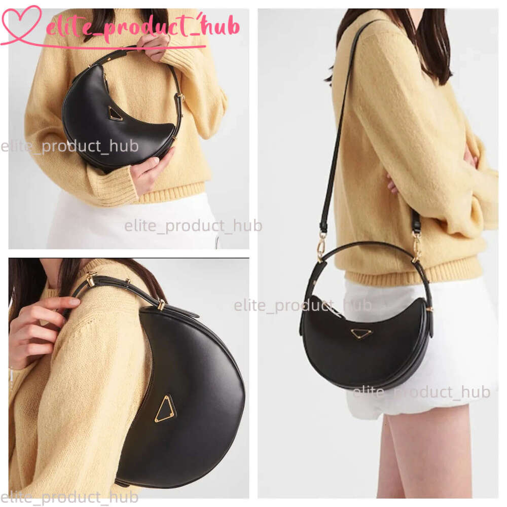 Designer Shoulder Purse Crossbody Stylish And Exquisite Women's Tote High-Quality Leather Moon Black Large Capacity Shopping Bag Cea