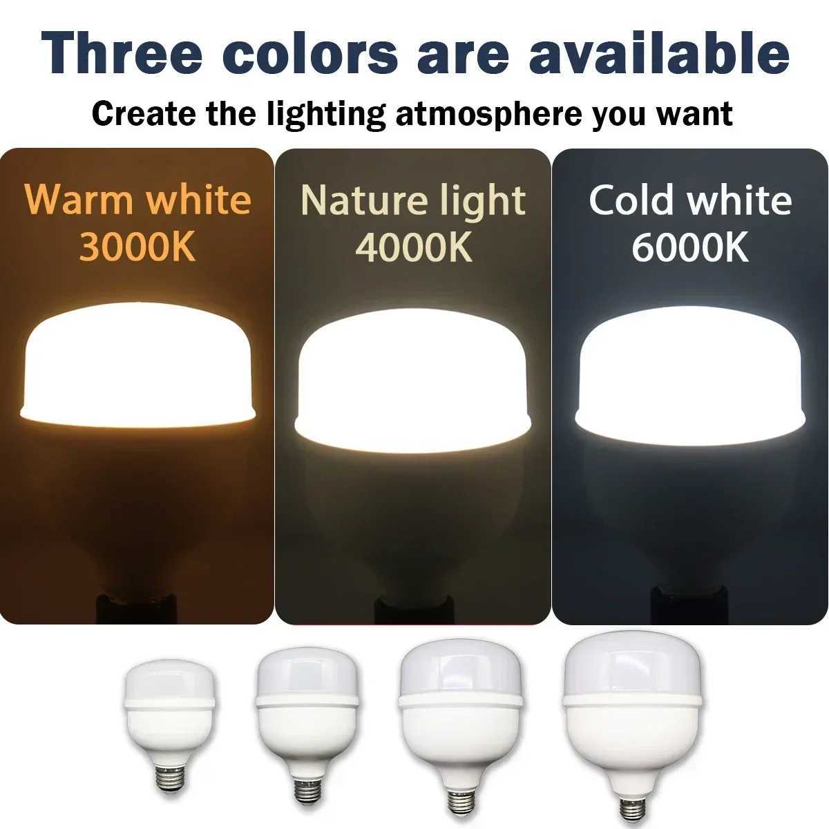 2pcs Hight Lumen LED Lampada AC 110V 220V E27 LED lamp Bulb 20W 30W 40W 50W LED Light Bombilla Lighting Lamp for home derection C250917