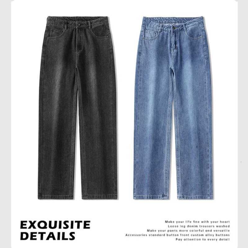 2024 Men 100 Cotton Autumn Winter Loose Straight Wide Leg Trousers Fashion Brand Cargo Casual Pants for MenZ250917