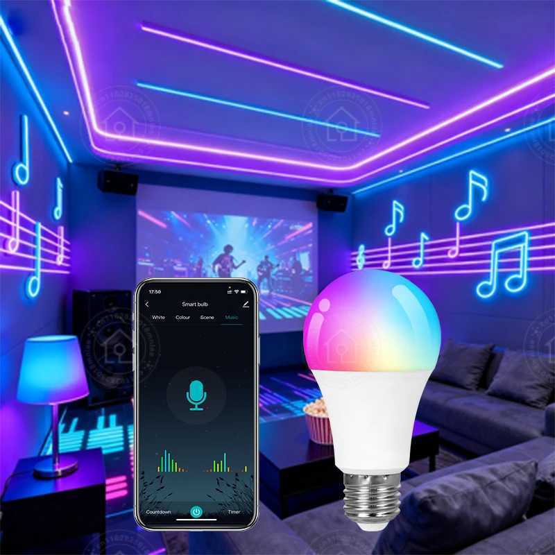 E27 Smart Bulb Cozylife Wifi LED Light Bulb 9W 110V 220V RGB Lamp APP Control Timer Dimmable Music Sync Work With Smart Life C250917
