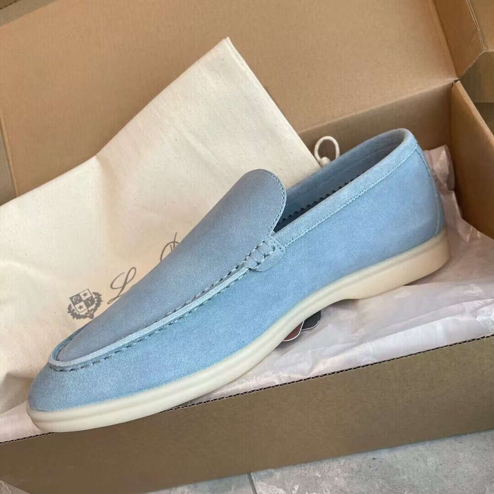 Lora Pianno Shoes Designer High Elastic Rubber Sole Designer Charms Embellished Casual Shoes Soft And Comfortable Fabric Quality Suede Buckle Decoration 7A3