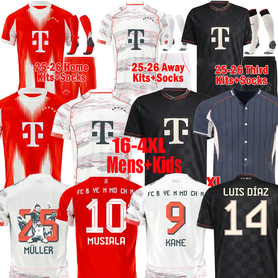 2025-26 BAYERNS MUNICH 125th munich Soccer Jerseys Shirt Beckenbauer SANE MULLER KANE GNABRY DAVIES JOAO KIMMICH GORETZKA MUSIALA Olise kids kit Football uniform