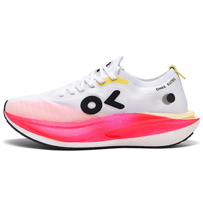 ONKE Women's Lightweight Breathable Carbon Plate Men's Ultra-light Anti-slip Wear-resistant Cushioning Couple Running Sports Shoes GM86