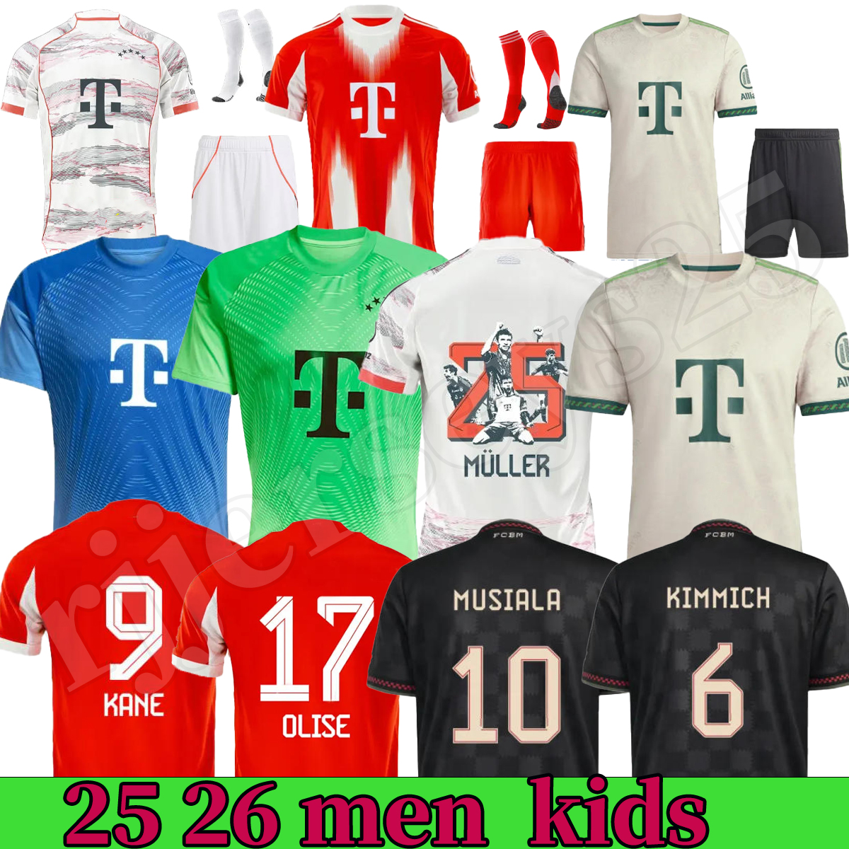 2024 2025 2026 KANE soccer jerseys GRAVENBERCH SANE DE LIGT MULLER DAVIES KIMMICH long sleeve football shirts Men Kids kit COMAN 25 26 bAYErnS MuNICh uniform fans