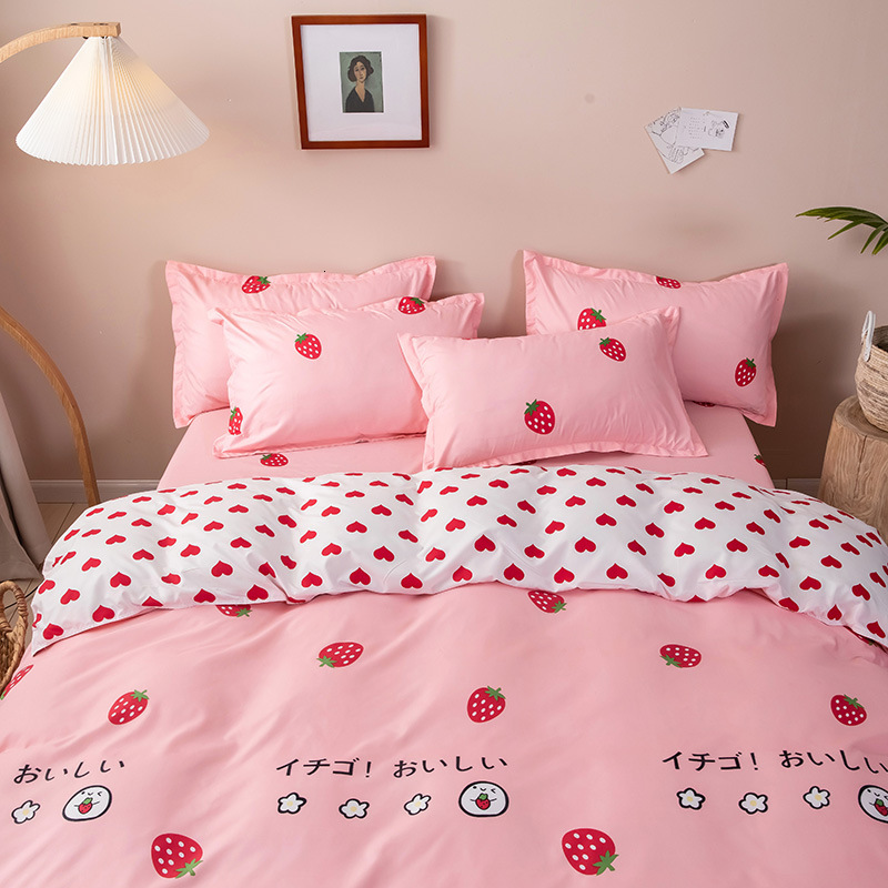 K3220 Four-Piece Simple Dormitory Sheet Three-Piece Bedding Set Bed Bag Taiwan