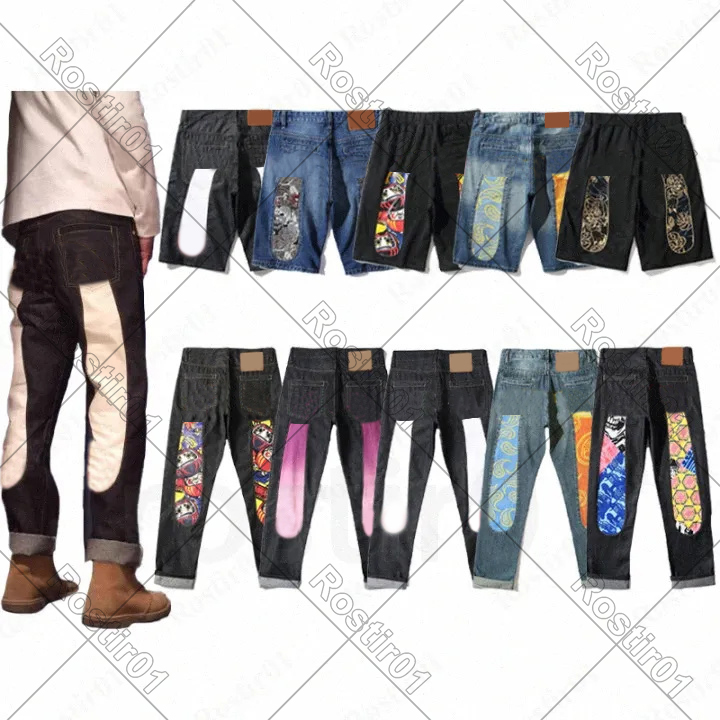 Designer Mens Jeans Embroidery Cattle Blessing Five Tigers Jeans For Mens High Street Hip Hop