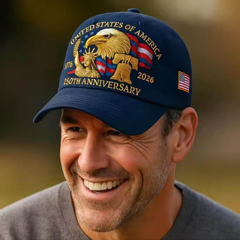 United States 250th Anniversary Hat Embroidered Baseball Cap Secure and Comfortable Fit Men Women Powerful Symbolism