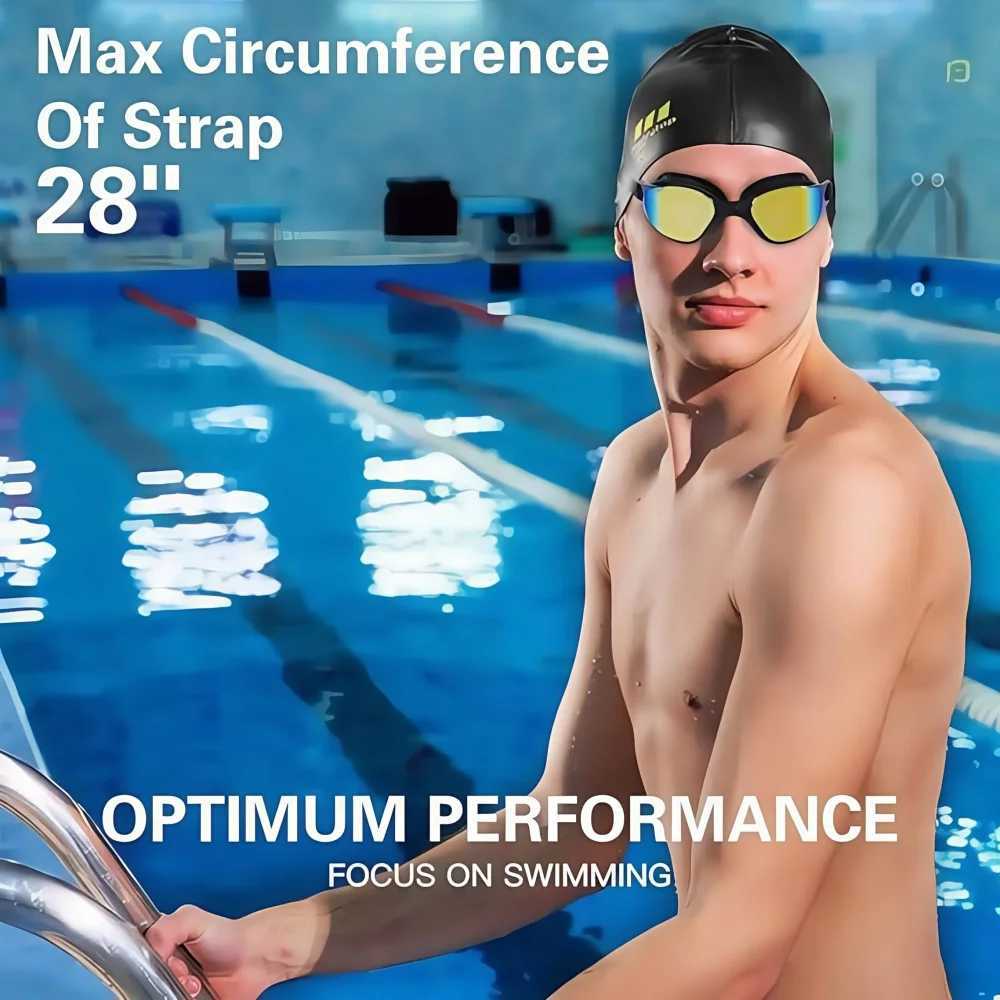 New Professional Large Frame Adult Silicone Swim Goggles Lens Plating Antifog And UV Protection Outdoors Swimming For Women Men J250917