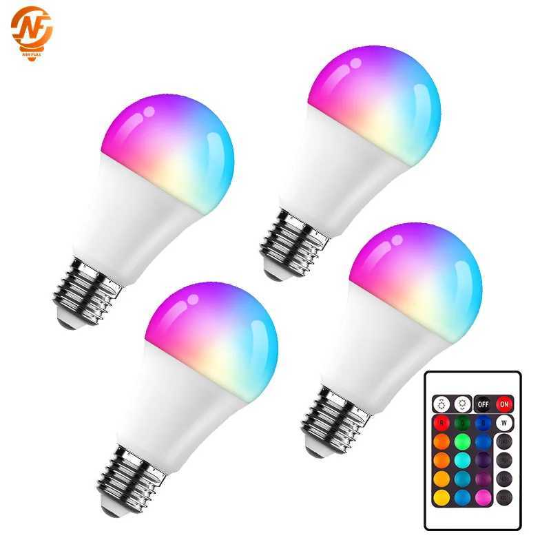 110pcs AC 220V 7W E27 LED Bulb RGB 16 Colours 24 Keys Remote Control Bedroom Ambient Light Living Room Arrangement Light C250917