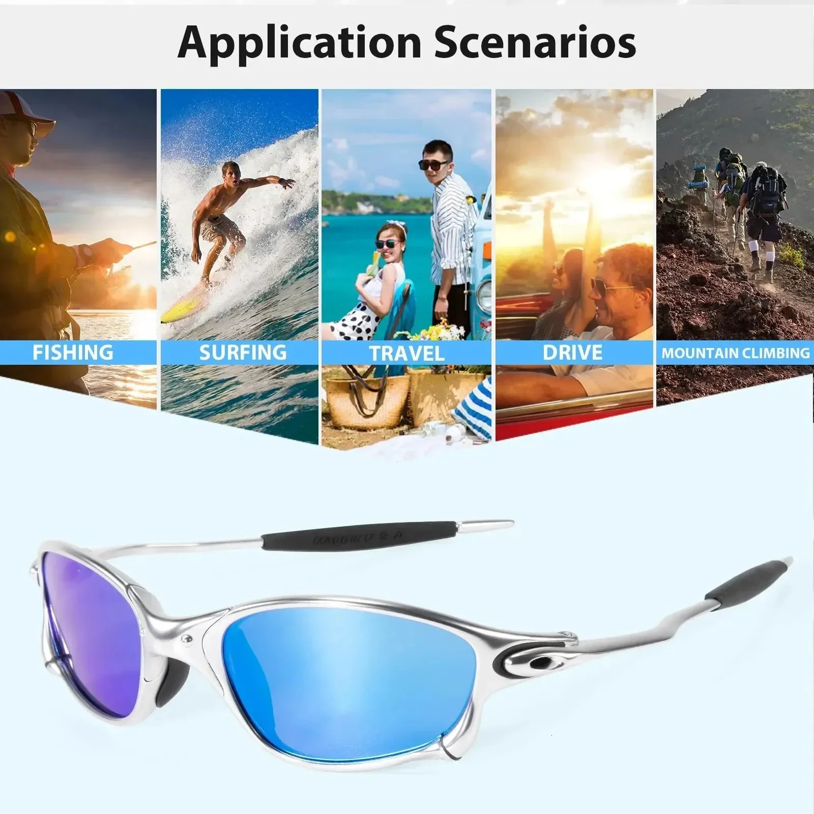 MTB Man Polarized Sunglasses Cycling Glasses UV400 Fishing Metal Bicycle Goggles Eyewear Riding D43 250917