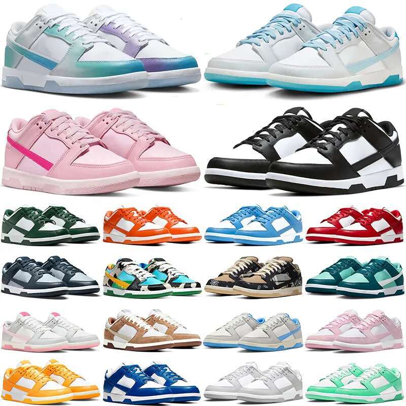 panda Designer Shoes Men Women Casual Panda Triple Pink Black White Unlock Your Space Sandrift Active Fuchsia Grey Fog UNC GAI Lows Mens Trainers 36-4