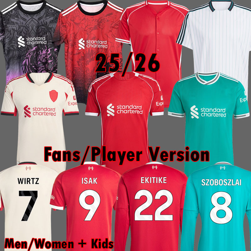 25 26 WIRTZ ALLISTER SZOBOSZLAI EKITIKE ISAK soccer jerseys Icons GAKPO KERKEZ Mohamed FRIMPONG football kits shirts men kids uniform goalkeeper 2025 26 3XL 4XL