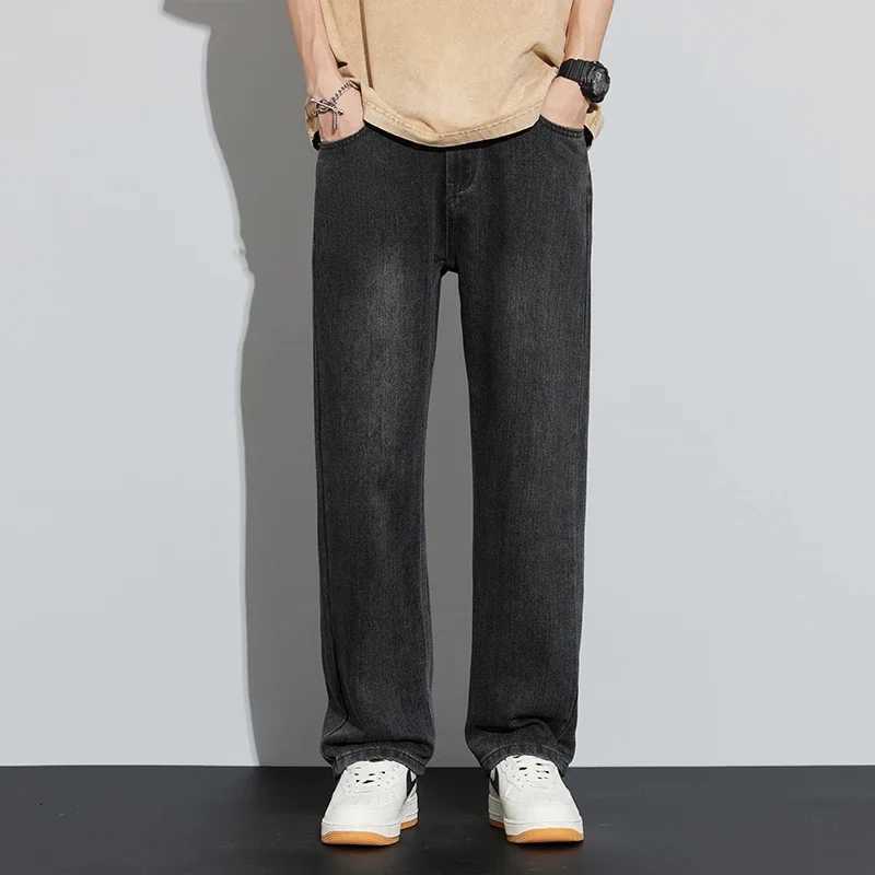2024 Men 100 Cotton Autumn Winter Loose Straight Wide Leg Trousers Fashion Brand Cargo Casual Pants for MenZ250917