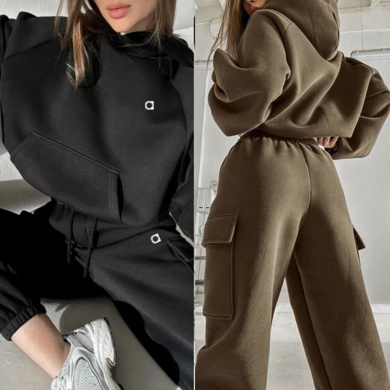 Designer Yoga Outfit Hoodies 2-piece Letter Printing Sports Suit Sportswear Jogging Hooded Clothes Hoodie Sweatpants Luxury Long Sleeve Pullover Casual Hoodie