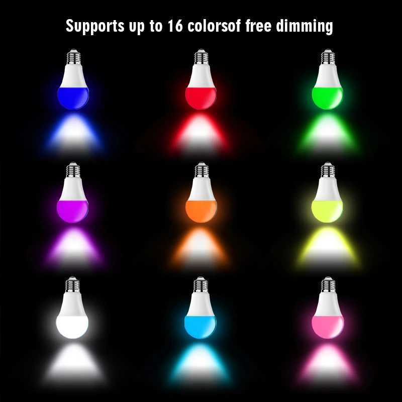 110pcs AC 220V 7W E27 LED Bulb RGB 16 Colours 24 Keys Remote Control Bedroom Ambient Light Living Room Arrangement Light C250917