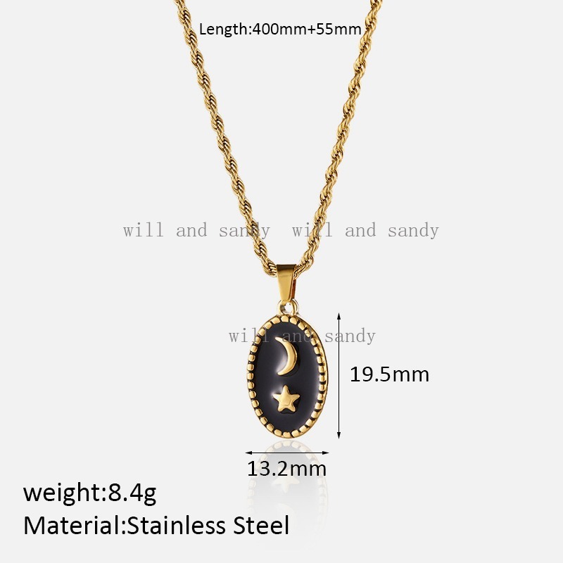 Non Tarnish 18k Gold Necklace for women Designer Jewelry Stainless Steel Heart Moon Flower Flower Star Charm Necklaces Fashion Jewelry