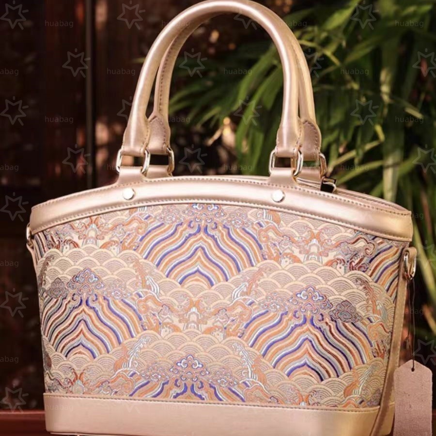 Designer Bags Designer Woman Bag Luxury Bag Chinese-Style Silk Cloud Brocade Handbag Vegetable Basket Crossbody Bag Crossbody Bags High Quality Should