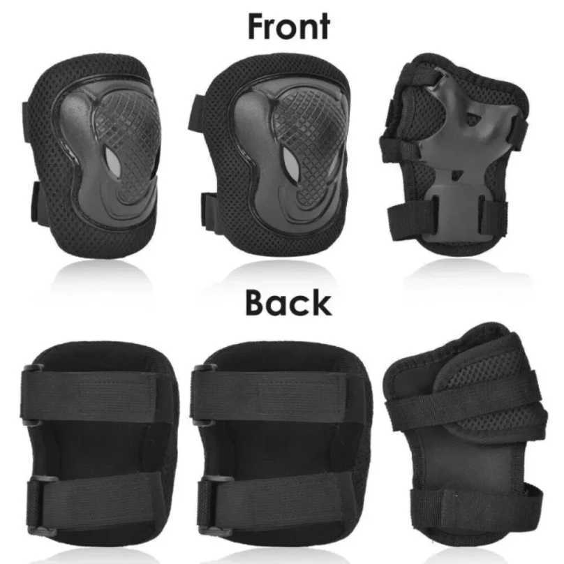 Women Men Elbow Wrist Knee Pads Protective Gear Set Skate Roller Cycling Bike 6pcs set of roller skating ice protection knee pad J250917