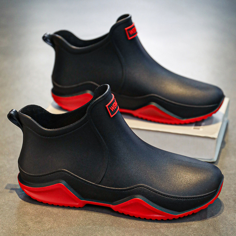 TOP Designer Short Tube Rain Boots Summer Men's Non-Slip Wear-Resistant Sea Fishing Water Shoes 2025 New Men's Kitchen Waterproof Rain Boots