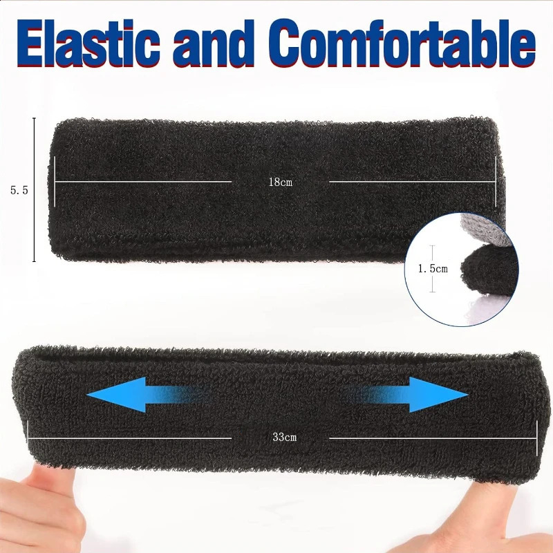 3pcs Sweatproof Sports Headbands for Men and Women Moisturewicking Sweatband for Tennis Basketball Running Gym Workout 250916