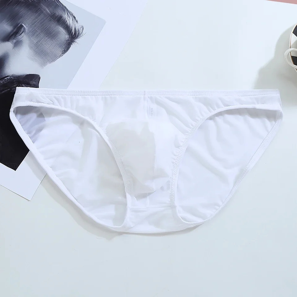 Slip Sexy Sexy Di Seta Ghiacciata Comode Comodi Mutande Da Biancheria Bassa Traspirabili Uomini Bassi 250917-image