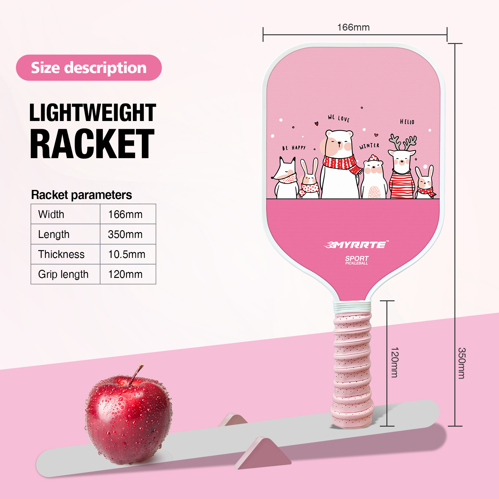 2 Pack Fiberglass Pickleball Paddles for Kids | Junior Size | Lightweight | Durable | Fast Shipping for Team Events and Tournaments
