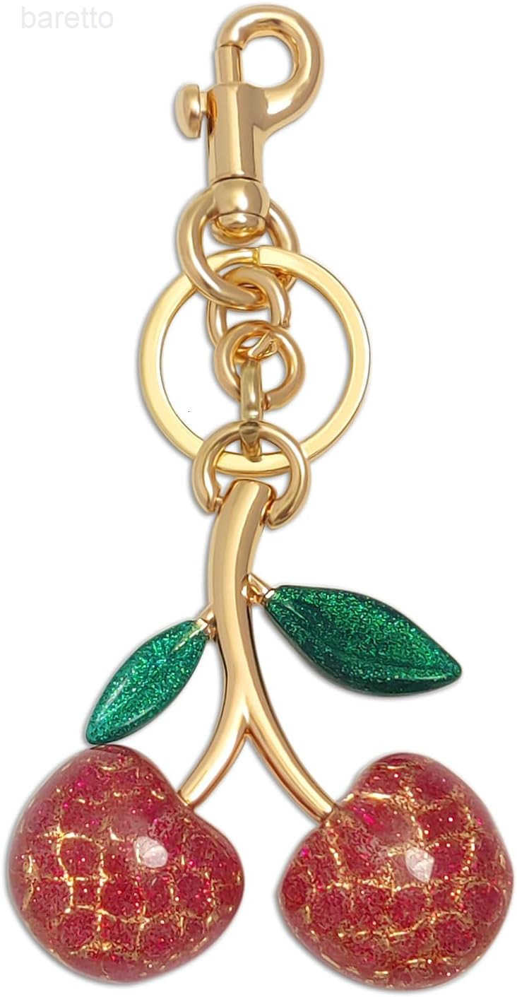 Cherry Bag CharmsCute Purse KeychainKey Chains Women CuteCar keyrings leather handbagsValentines Day Gifts Z2509017