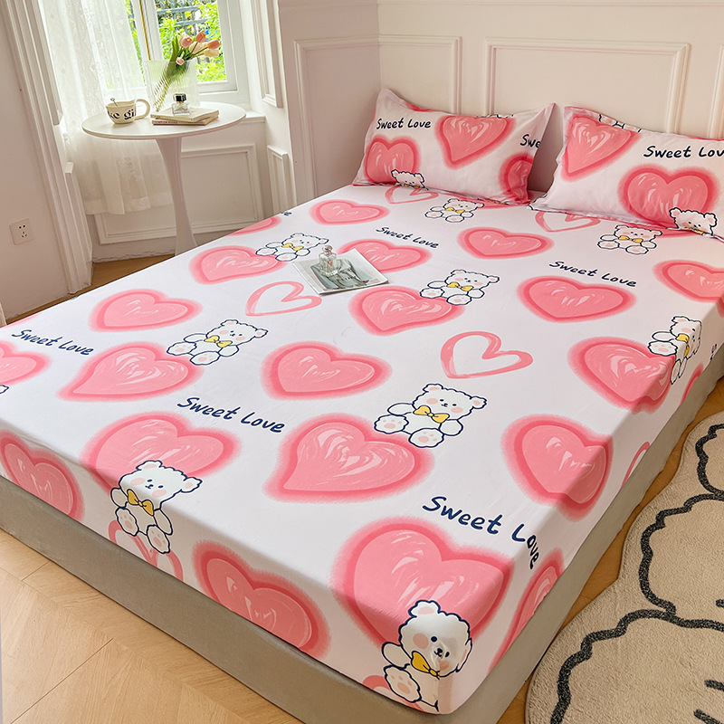 Fitted Sheet Mattress Protector Breathable Non-Slip Bed Cover with Full Coverage - Single Piece W260302