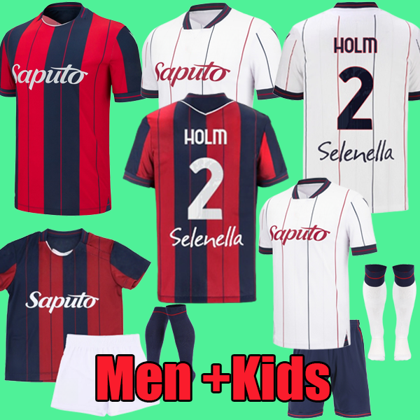 25 26 Bologna Soccer Jerseys CASTRO AEBISCHER MORO FREULER ORSOLINI CAMBIAGHI NDOYE DALLINGA FERGUSON FABBIAN Men Kids Kit Sets football