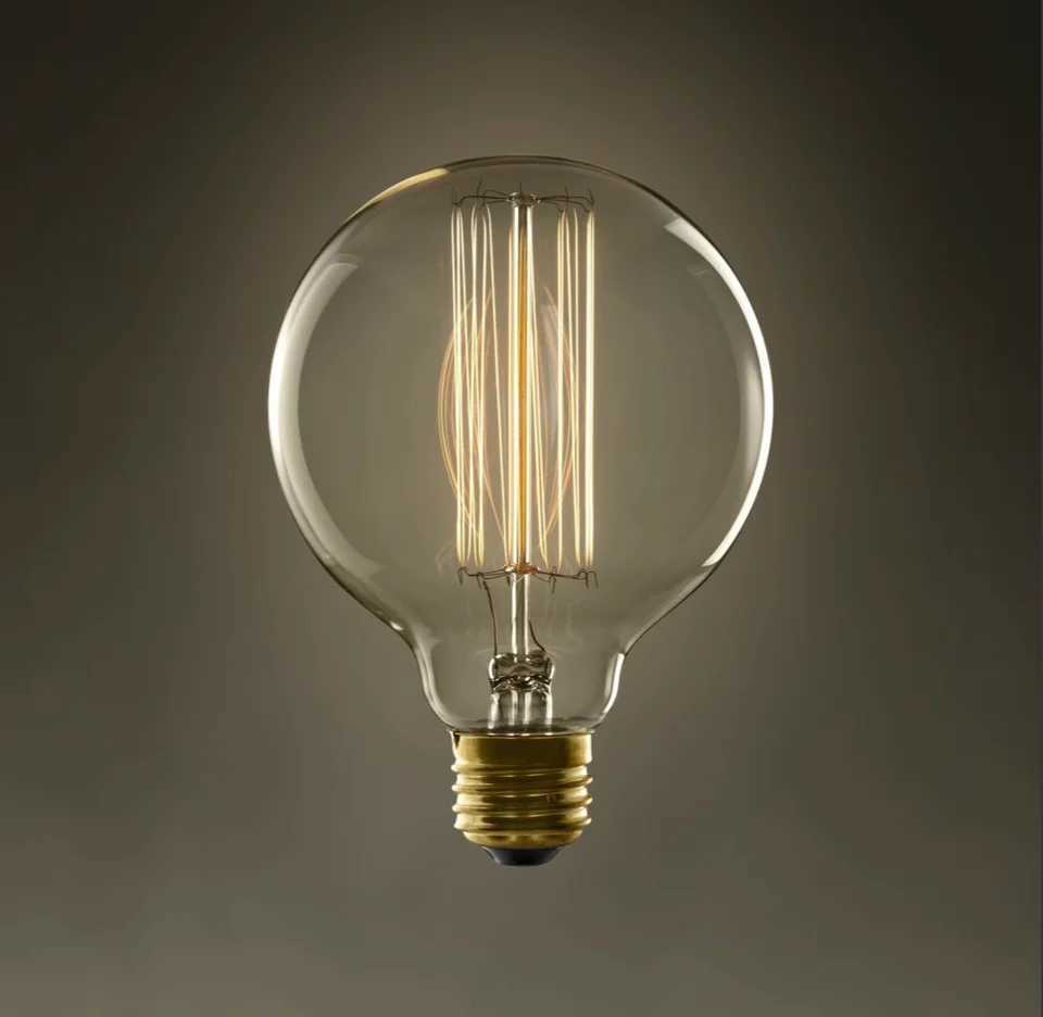 Outlet free ship Globle G125 110V 60W straight 5 filament lamp for vintage edison fixture E27 AC110V130Voltage lighting bulb C250917