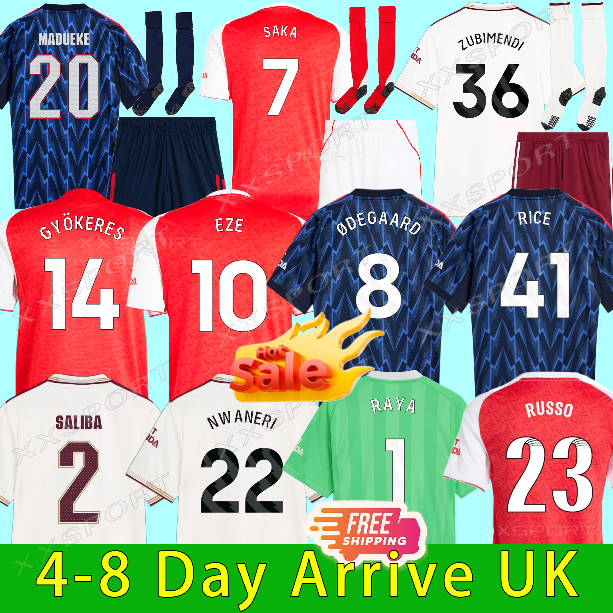 25 26 SAKA EZE soccer jerseys Zubimendi MARTINELLI 2025 2026 football shirt Men Kids kit ODEGAARD Nwaneri SALIBA RICE HAVERTZ MADUEKE RAYA Women RUSS0 LEWIS SKELLY