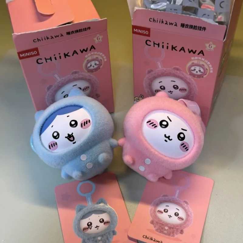 Authentic In Stock Miniso Chiikawa Nightwear Face Changing Pendant Blind Box Vinyl Series Bag Decoration Pendant Cute Girl Gift C250917