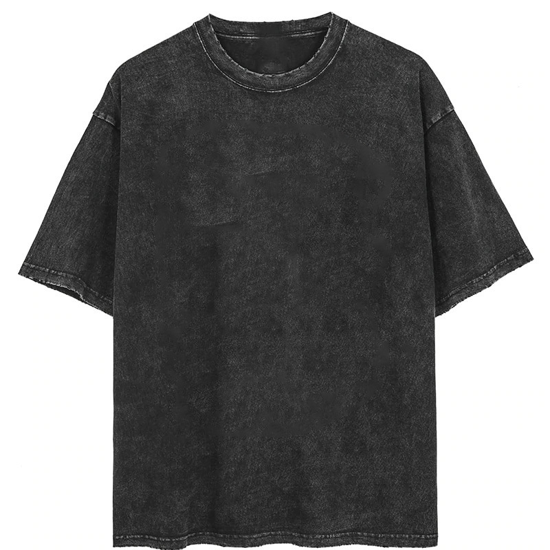 New Washed Vintage Cotton Halloween Print Streetwear Retro T-Shirt Casual Top - CJ4040
