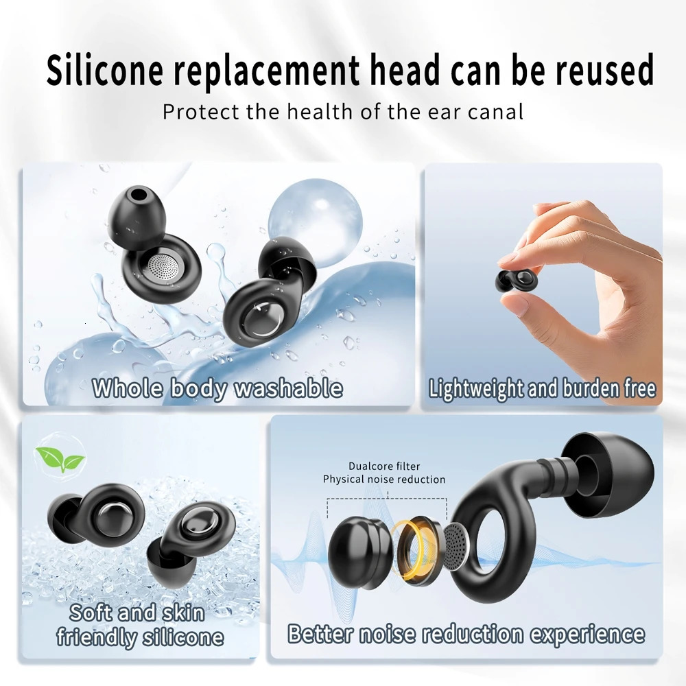 Antinoise Earplugs Silicone Ear Plug Noise Cancelling for Sleep Anti Snoring Motorcycle Earplug Insulation Protectors 250917