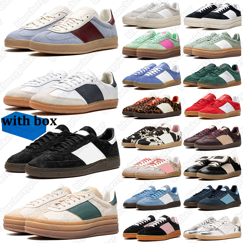 Fashionable casual shoes with box for men women vintage designer sneakers low top suede leather flat shoe addisas samaba