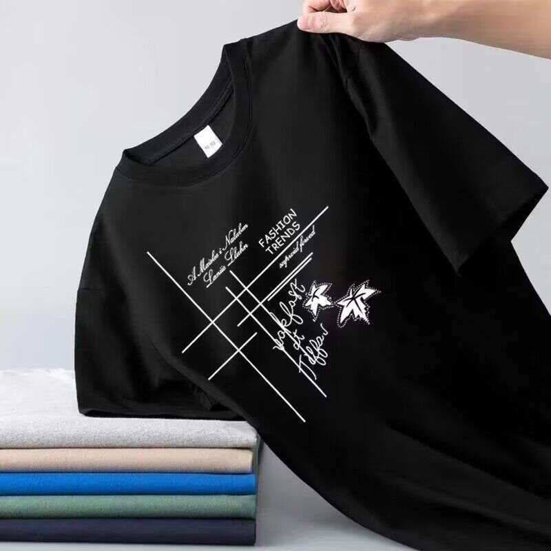 Ice Silk Short Sleeve T-Shirt round Neck Workwear Breathable Men's Standard Fit Clothing Comfortable Elastic Summer Top