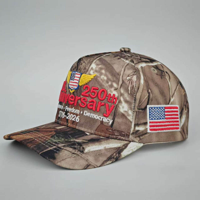 United States 250th Anniversary Hat Embroidered Baseball Cap Secure and Comfortable Fit Men Women Powerful Symbolism