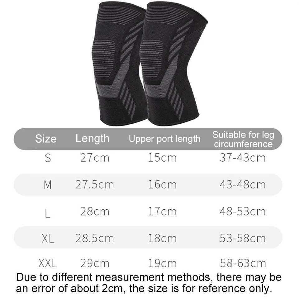 GOBYGO Sports Compression Knee Pads Breathable knit Leg Support Silicone Antislip Stabilizes Patella Cycling Running Basketball J250917