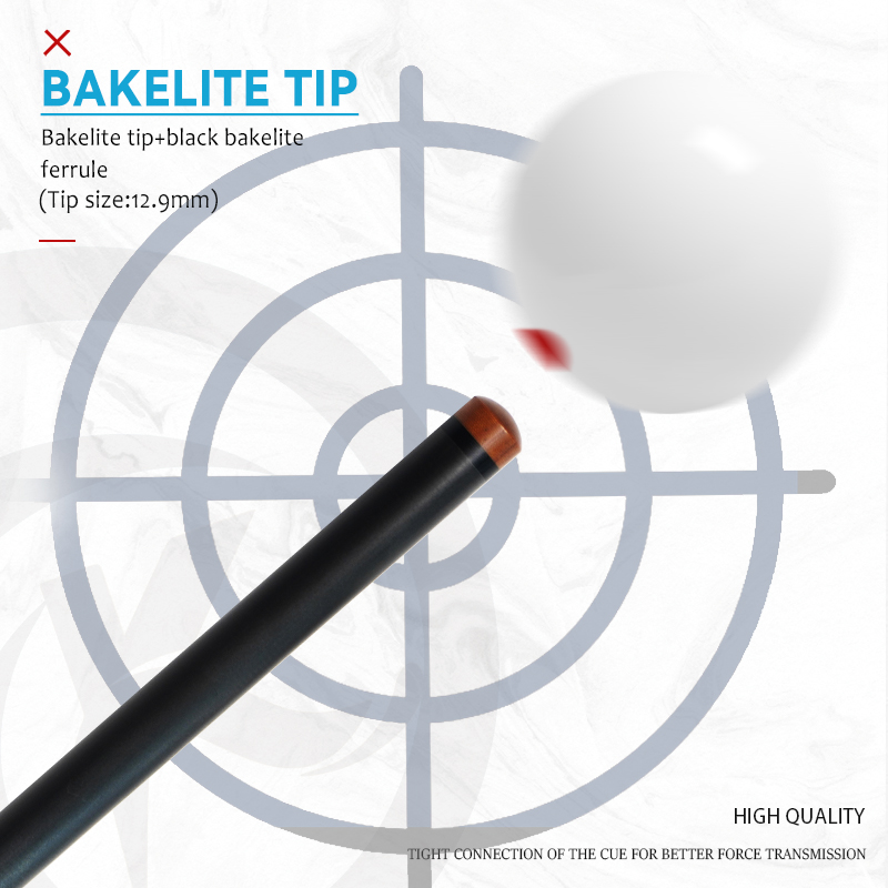 OKHEALING 1/2 Split Carbon Fibre Pool Cue Billiard Cue Stick Tip Diameter 12.9mm Uni-loc Joint Total Length 1474mm/58inch Weight 20Oz Billiard Stick, 