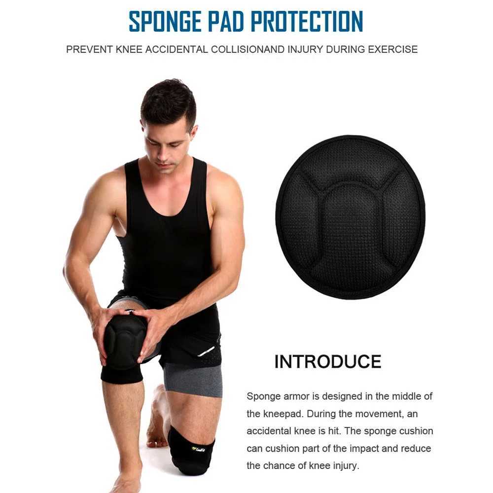 1Pair Protective Knee Pads for Men WomenThick Sponge Gym Volleyball Extreme Sports AntiSlip Collision Avoidance kneepad Brace J250917