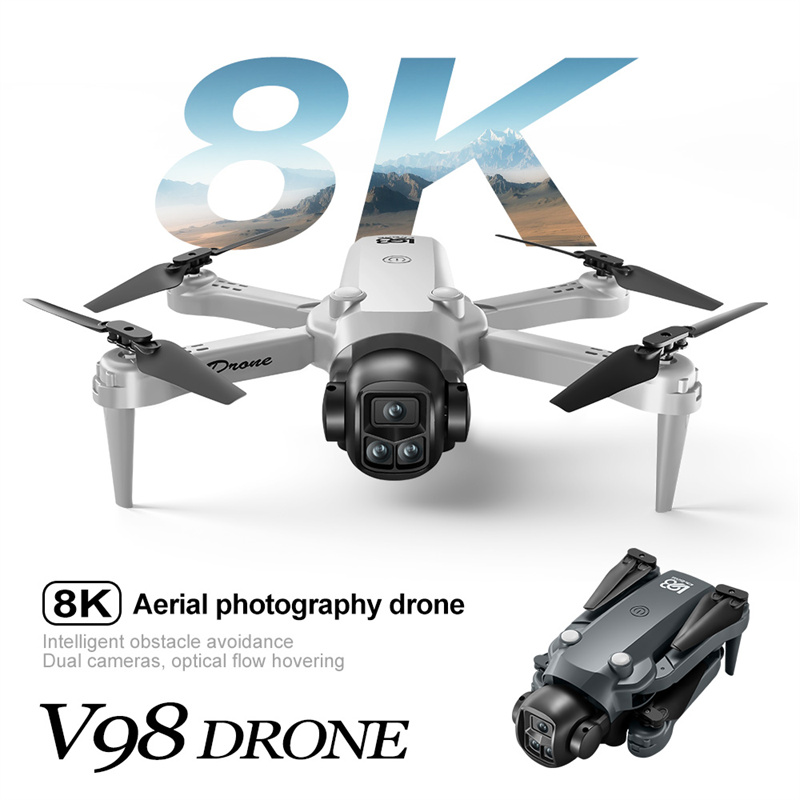 New V98 Drones Dual Cameras Long Endurance intelligent Obstacle Avoidance Drone 8K HD Aerial Photography Remote Control Aircraft Children's toy g