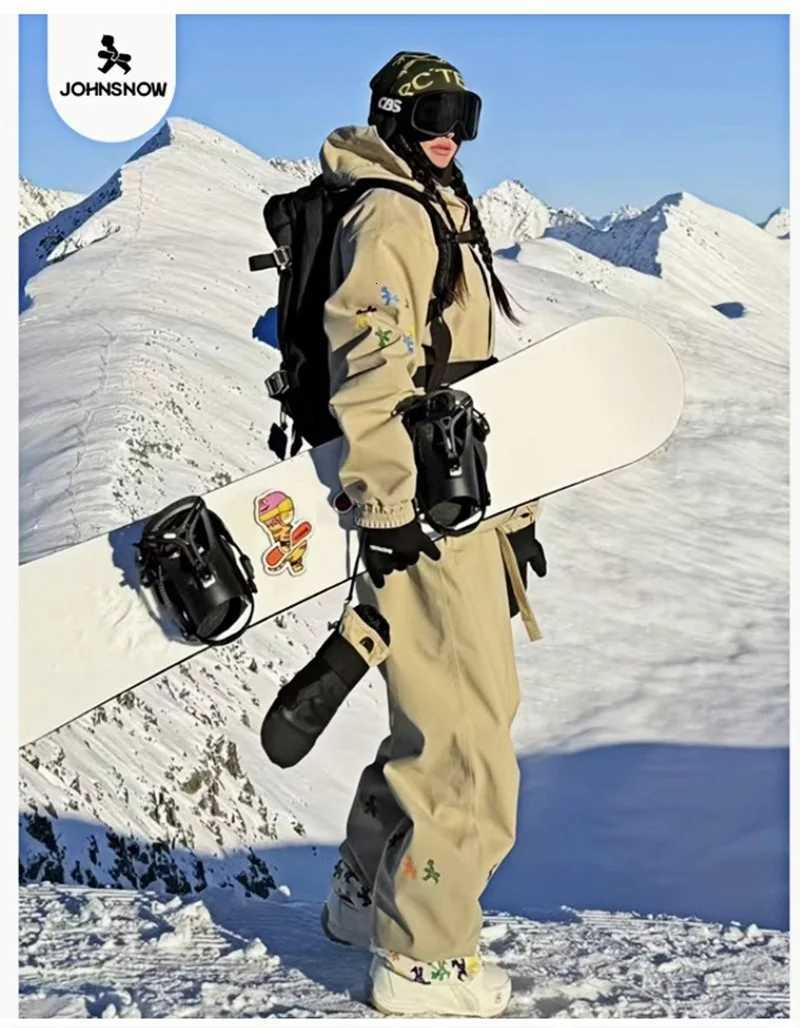 John Snow Men Women Snow Suit Sets Americanstyle Waterproof Windproof Outdoor Ski Jacket And Pants New Professional Ski Suits W250917