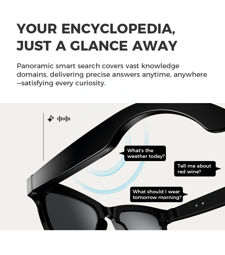 AI Smart Glasses with Camera 800W AI Real-Time Translation, Bluetooth Audio , Camera, Hands-Free Video Recorder for Travel, Sports, Outdoor Use (M01 P
