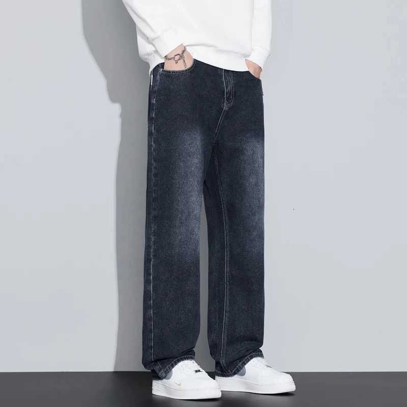 Jeans Mens Autumn and Winter New Loose Straight Pants Fashion Brand Youth Autumn and Winter Plush Thick Casual Mens PantsZ250917