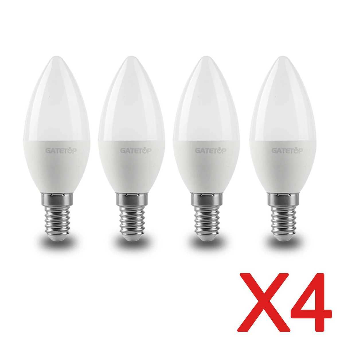 4pcs Led Candle Bulb C37 E14 E27 B22 220V Energy Saving Lamp 3W 5W 6W 7W Led Chandelier Light for Home Decoration C250917