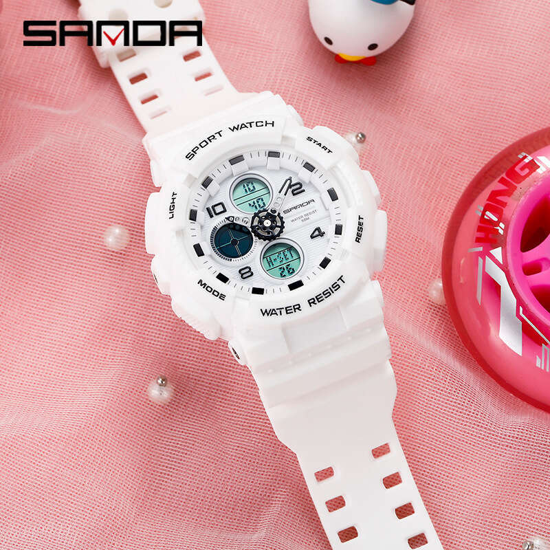 DHgargets Sanda Fashionable Sports Multifunctional Student Electronic Men's Waterproof Quartz Watch