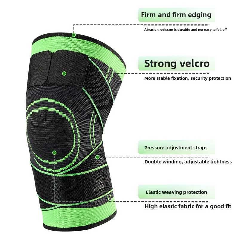 2PCS Knee Compressions Sleeve with Adjustable Straps for Running Working Out and Sports Wearing All Day J250917