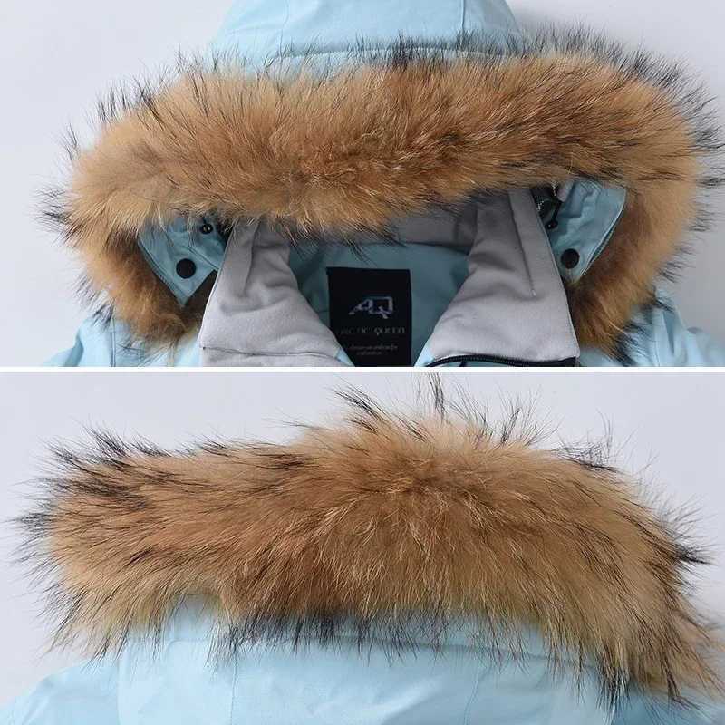 Fur Hooded Woman One Piece Snow Suit Winter Slim Women Ski Jumpuist Outdoor Mountain Female Snowboard Overall Insulated Clothes W250917